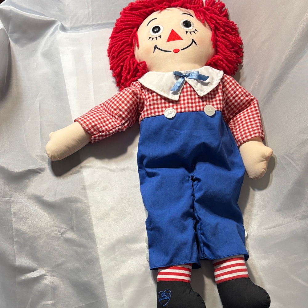 Raggedy Ann and Andy Dolls with Red Hair 80th and 85th birthday 25 inches tall - Picture 11 of 16